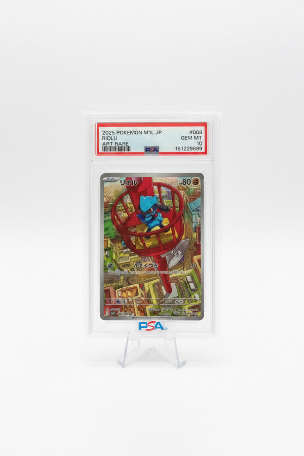 2025 POKEMON JAPANESE M1L-MEGA BRAVE ART RARE #068 RIOLU PSA 10 #068